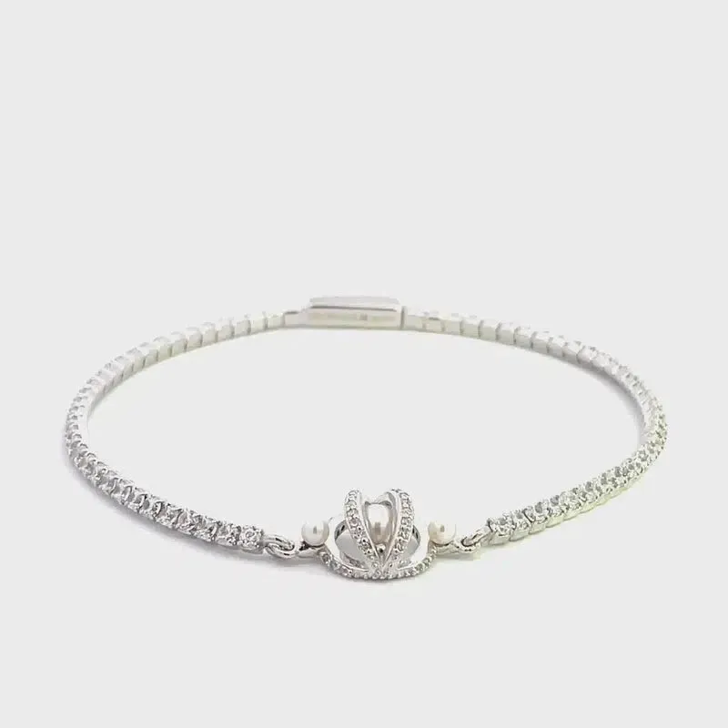 Georgini Majesty Freshwater Pearl Bracelet - Silver