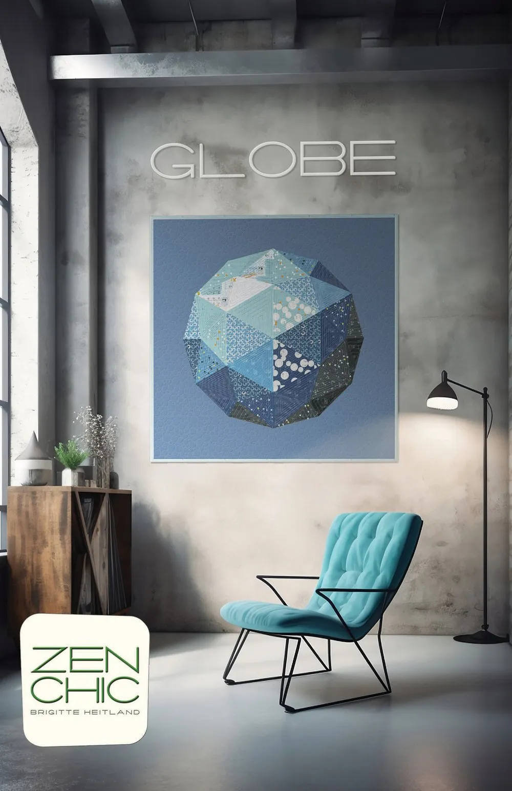 Globe by Zen Chic Quilt Kit, top fabrics   pattern