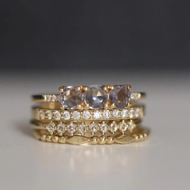 Gold Marquise Beaded Band