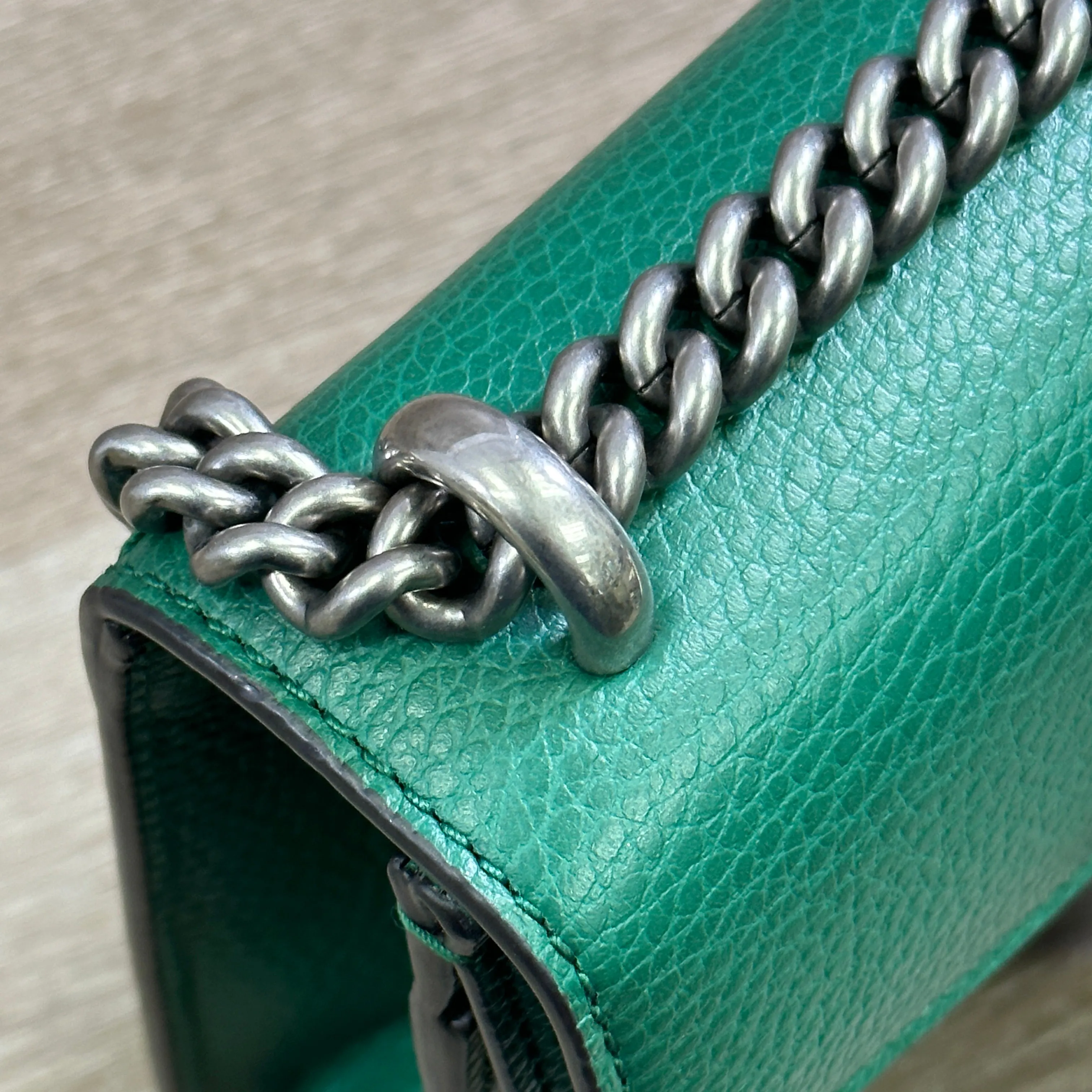 Gucci Calfskin Mini Dionysus Shoulder Bag - Emerald