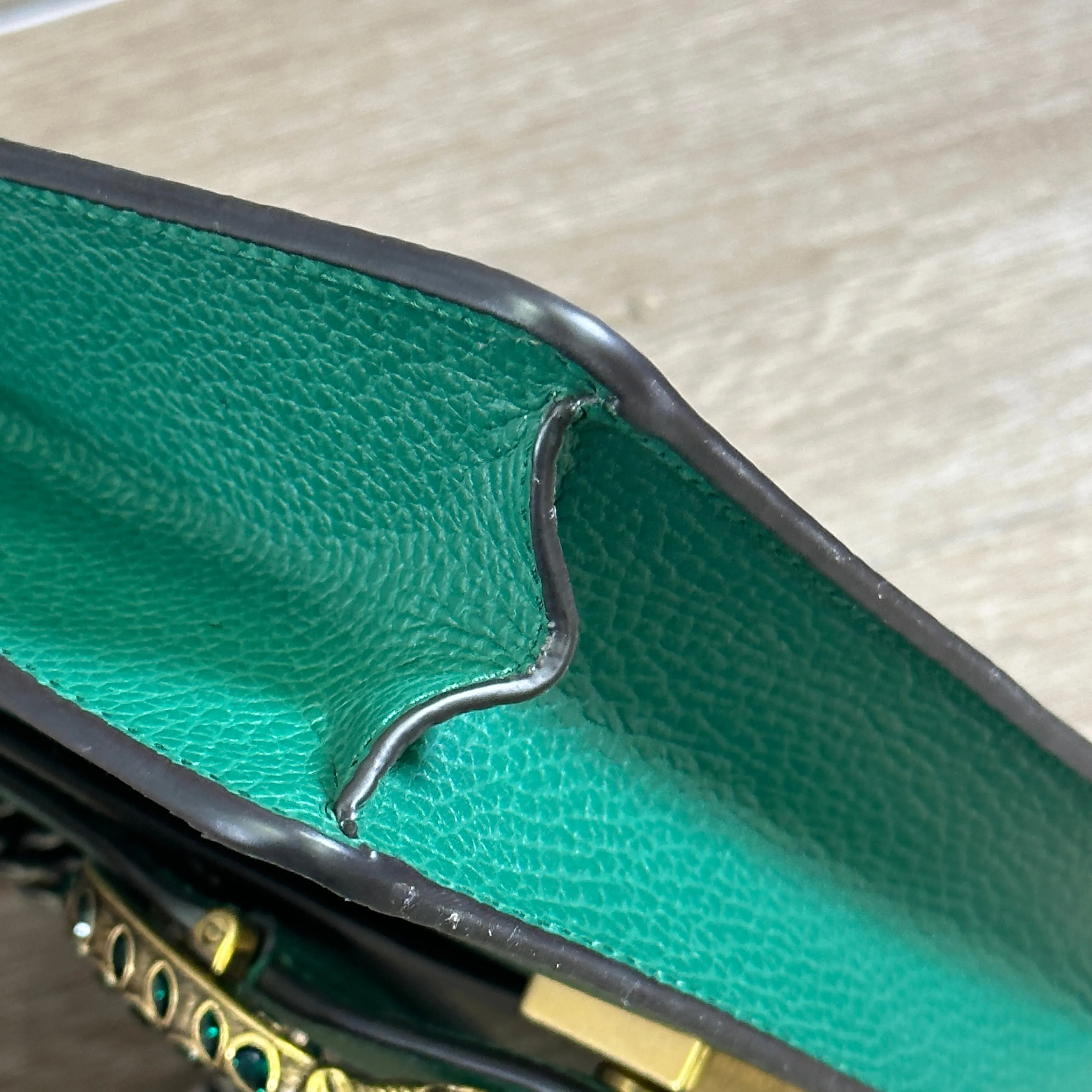 Gucci Calfskin Mini Dionysus Shoulder Bag - Emerald