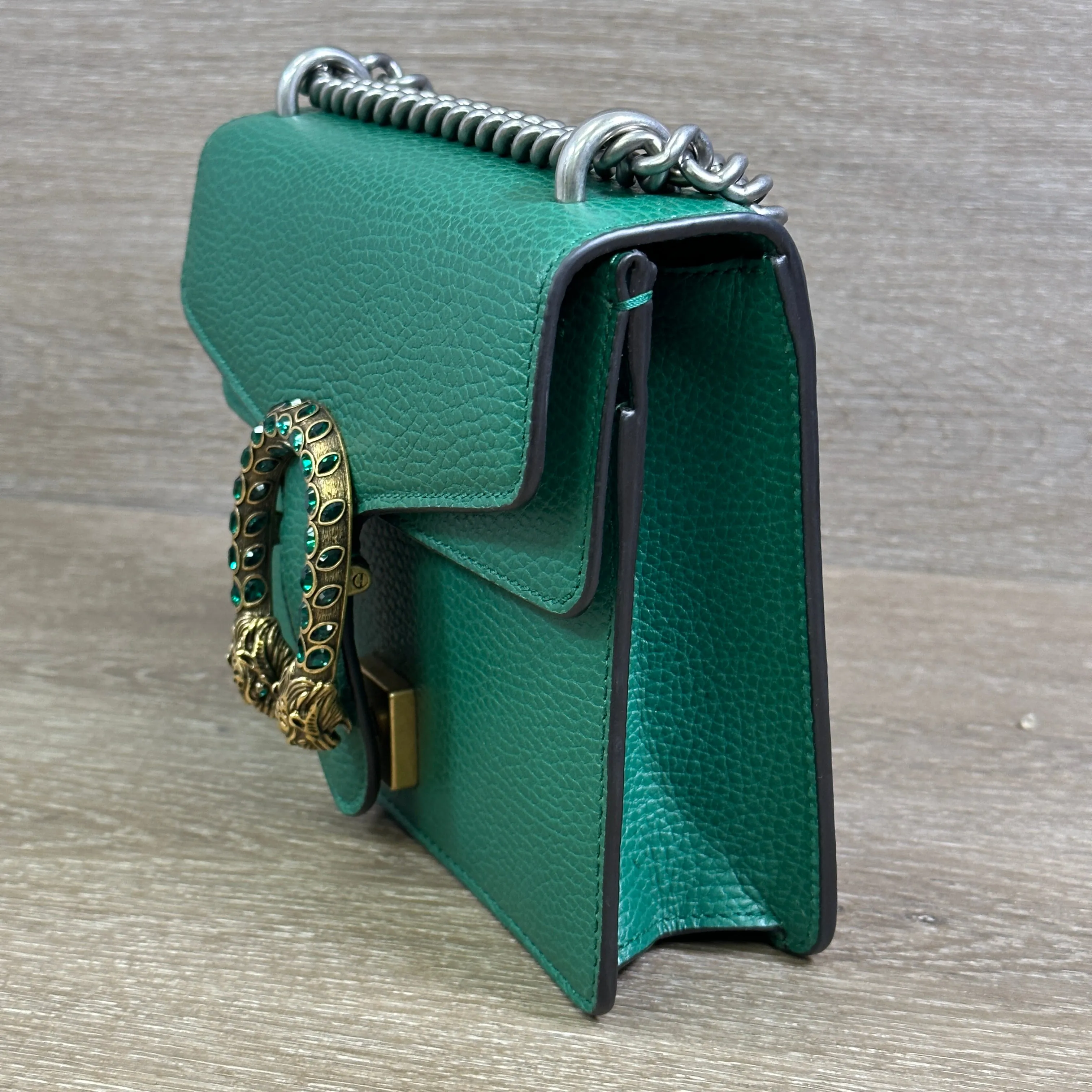 Gucci Calfskin Mini Dionysus Shoulder Bag - Emerald