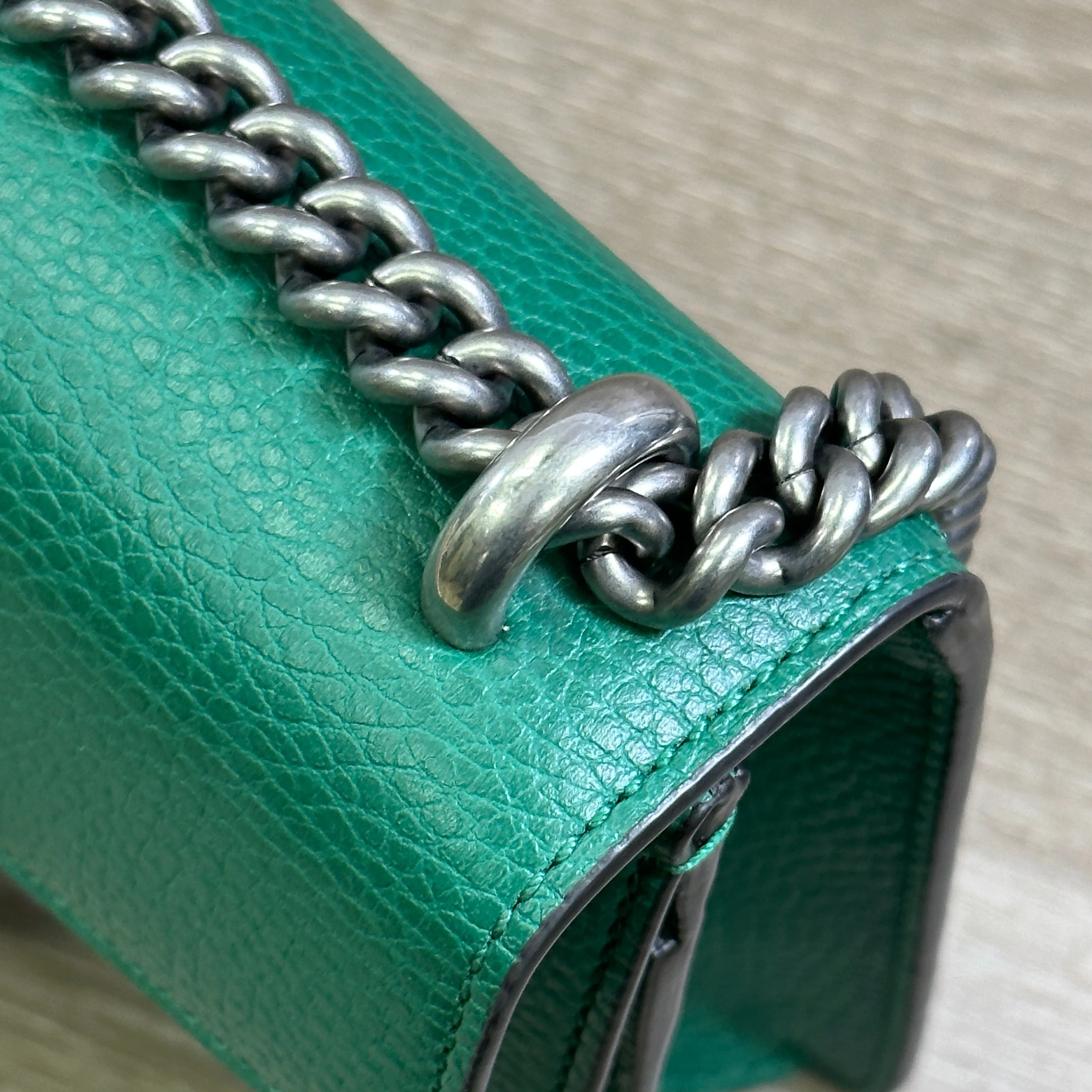 Gucci Calfskin Mini Dionysus Shoulder Bag - Emerald