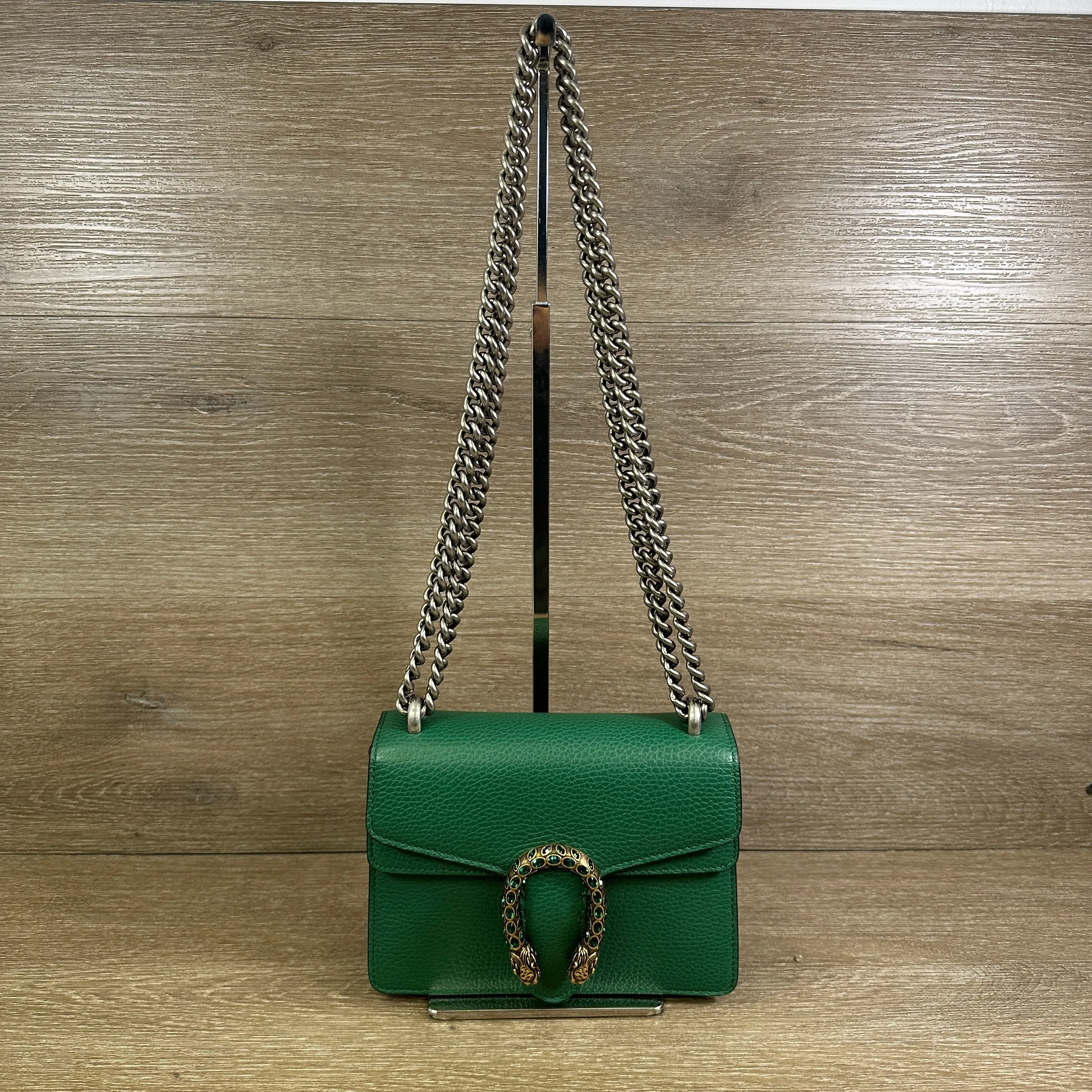 Gucci Calfskin Mini Dionysus Shoulder Bag - Emerald