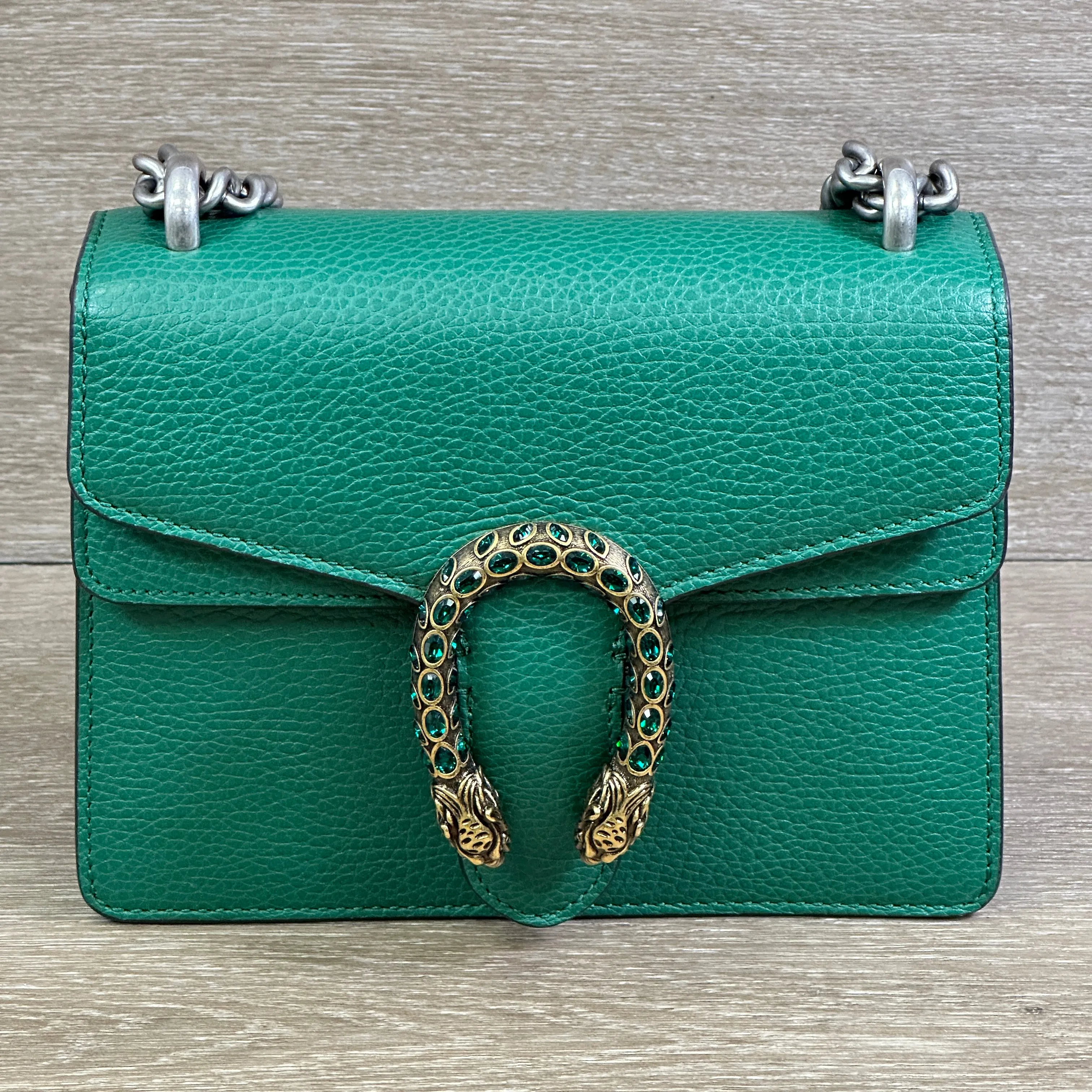 Gucci Calfskin Mini Dionysus Shoulder Bag - Emerald