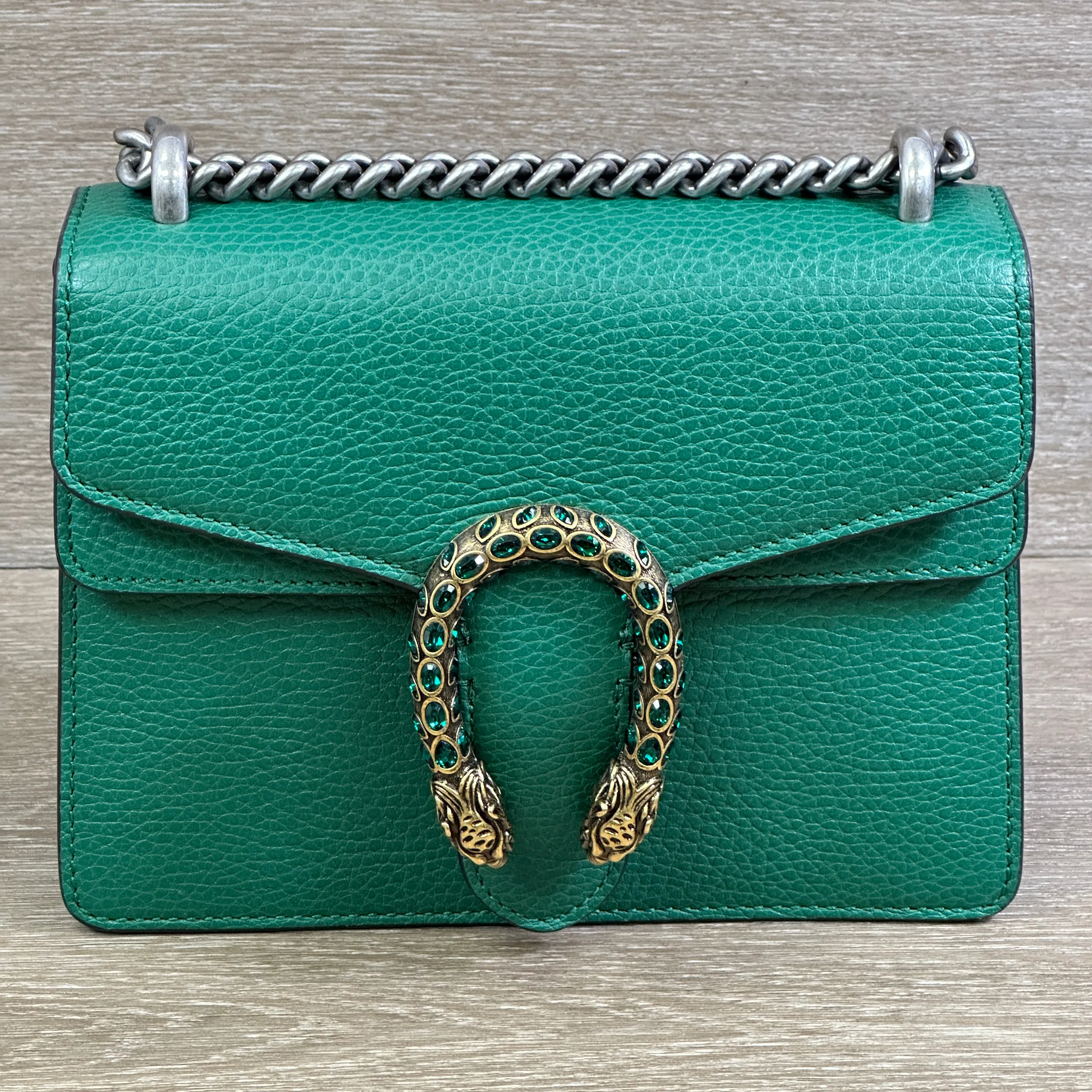 Gucci Calfskin Mini Dionysus Shoulder Bag - Emerald