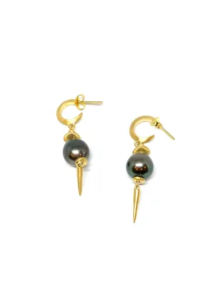 Heather Benjamin Tahitian Pearl Earrings