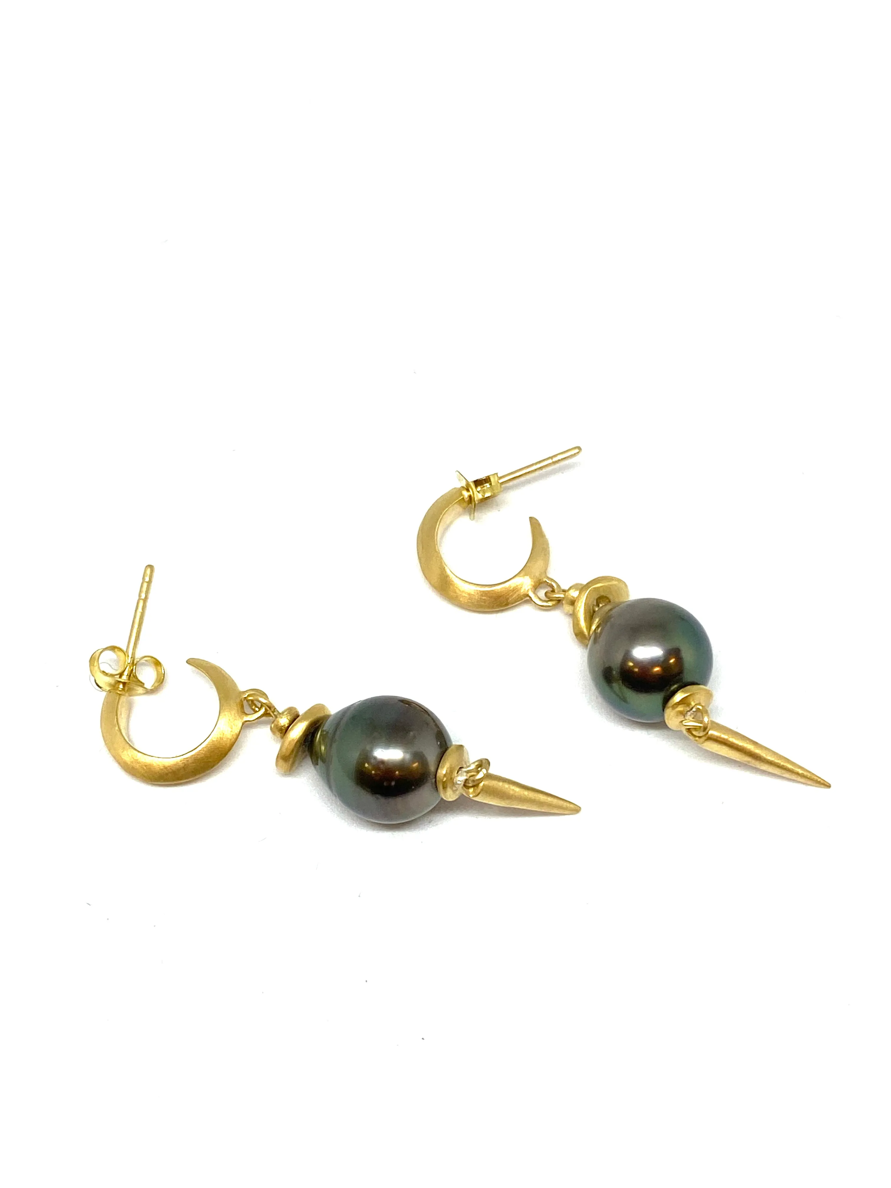 Heather Benjamin Tahitian Pearl Earrings