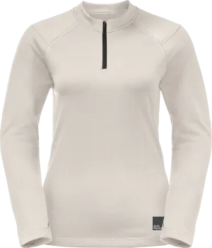 Jack Wolfskin Women&#x27;s Bike Commute Halfzip Winter Pearl | Buy Jack Wolfskin Women&#x27;s Bike Commute Halfzip Winter Pearl here | Outnorth