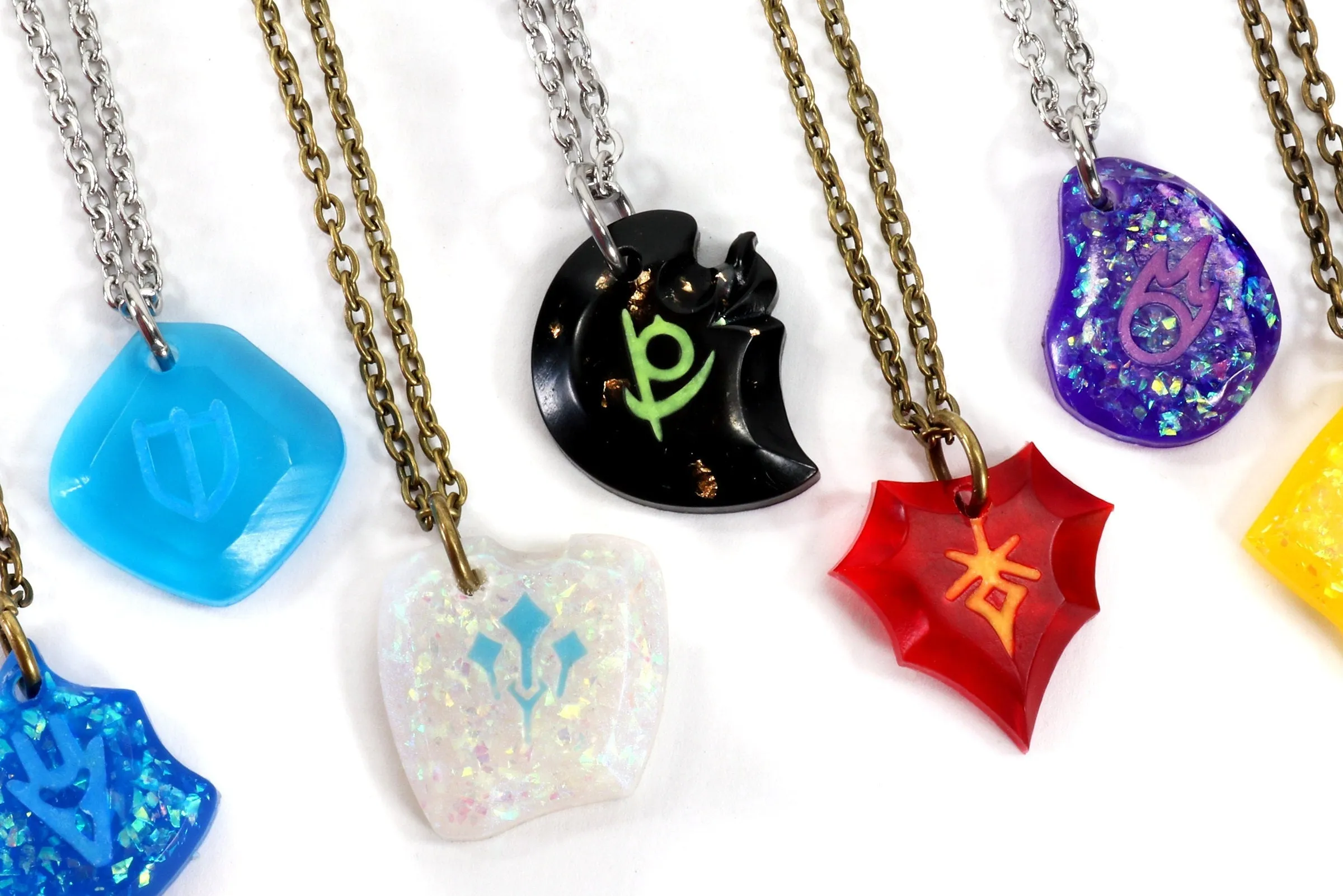 Job Stone Locket Charm Glow Necklaces - FFXIV