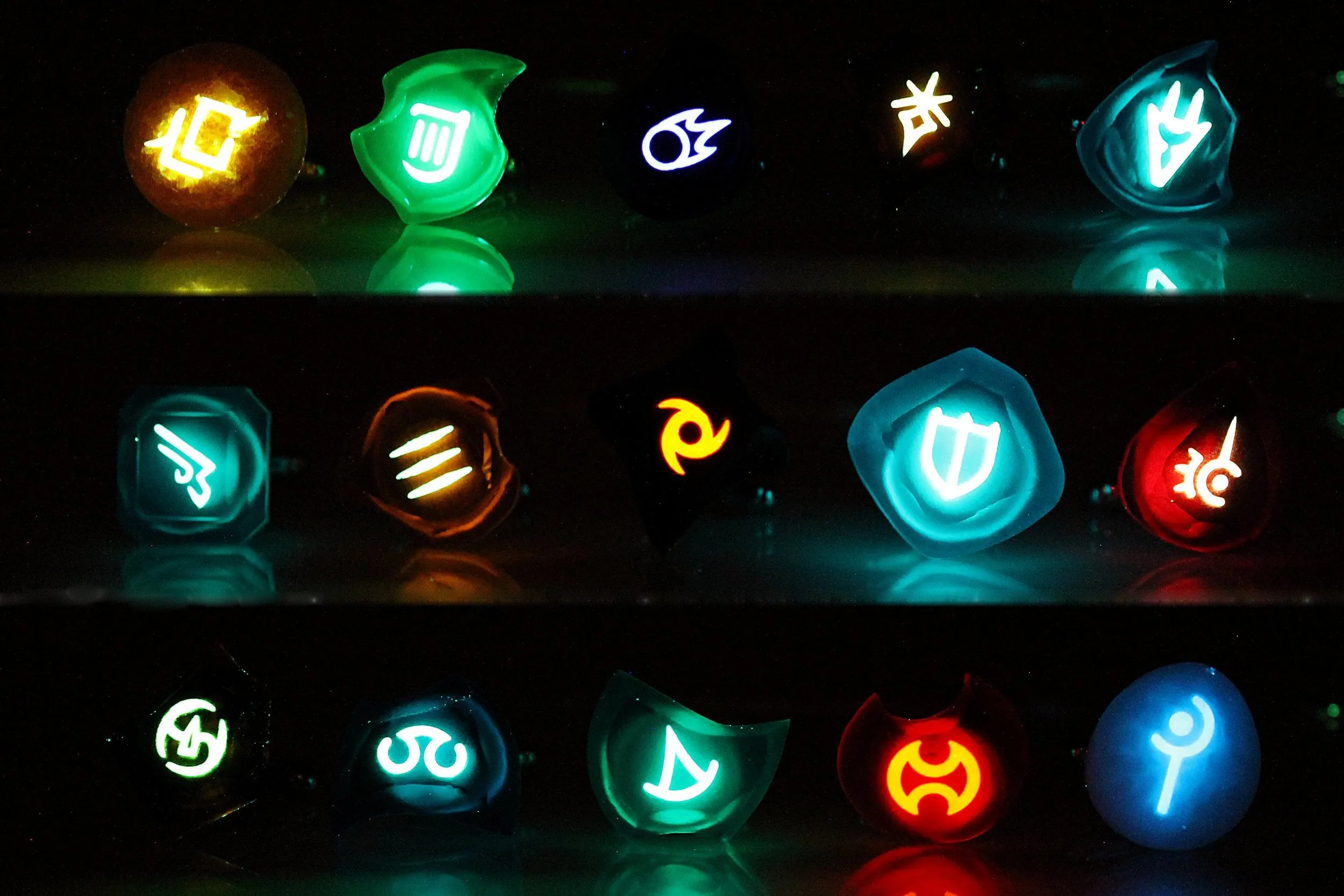 Job Stone Locket Charm Glow Necklaces - FFXIV