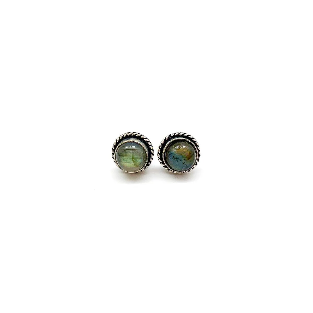 Kashi Semiprecious Stone Post Earrings - Labradorite