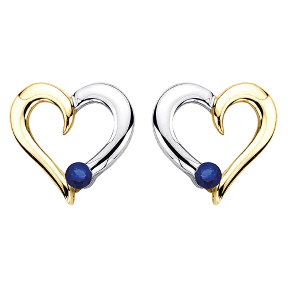 KATARINA Sapphire Heart Jewelry Set (1/4 cttw)