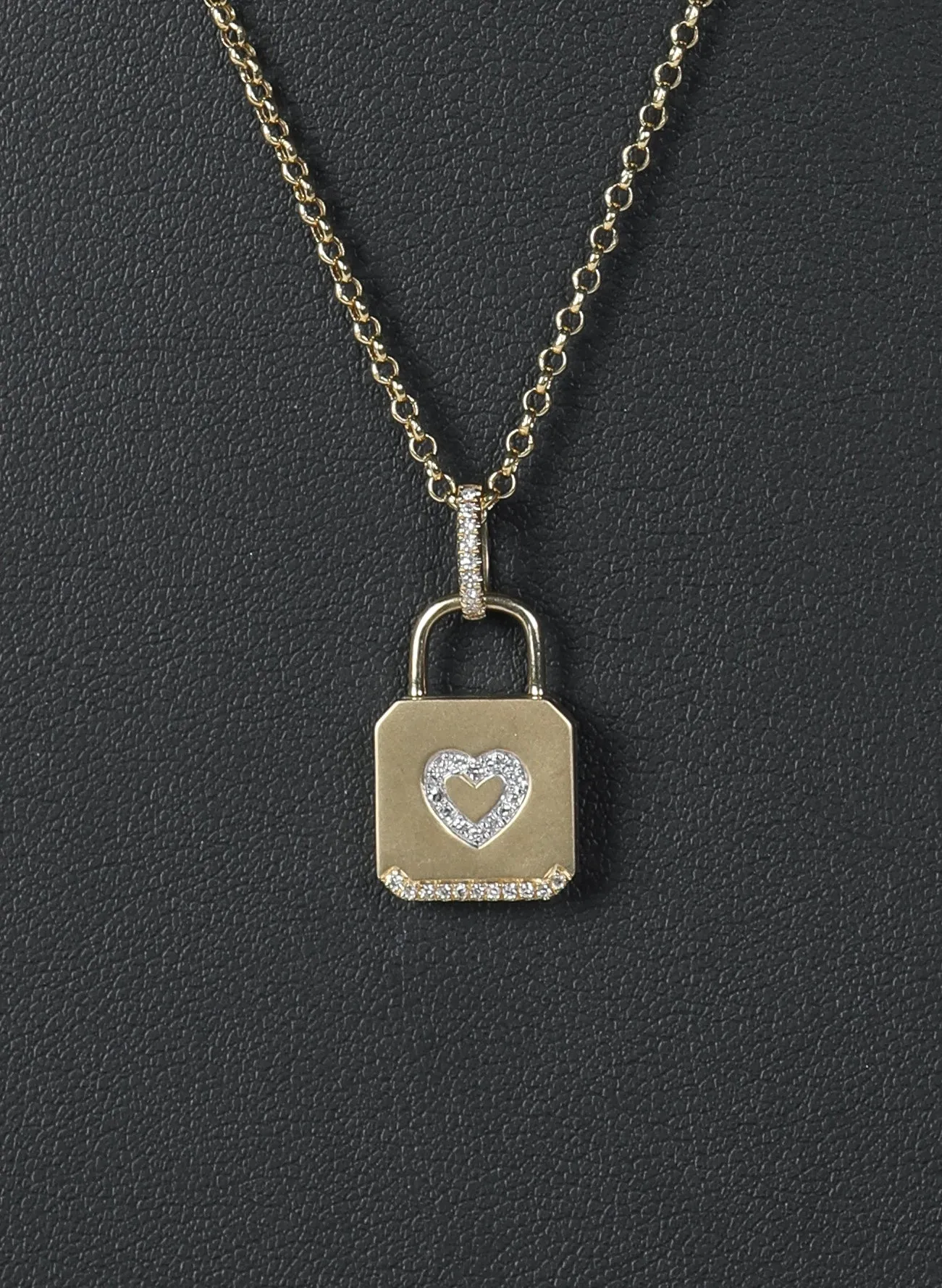 KC Designs 14k Yellow Gold Locket Necklace with Diamond Heart - 18" Chain