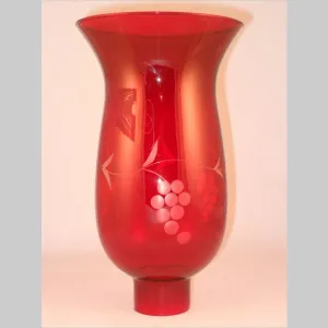 Kirks Lane-10203 - 8 Inch Ruby Grape Cut Hurricane 1 5/8 Inch Fitter