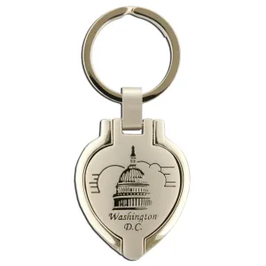 KRDC02 Key Ring Pewter Locket DC Capitol