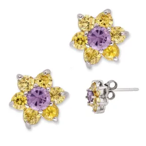 Lilas Mini Flower Stud Earrings