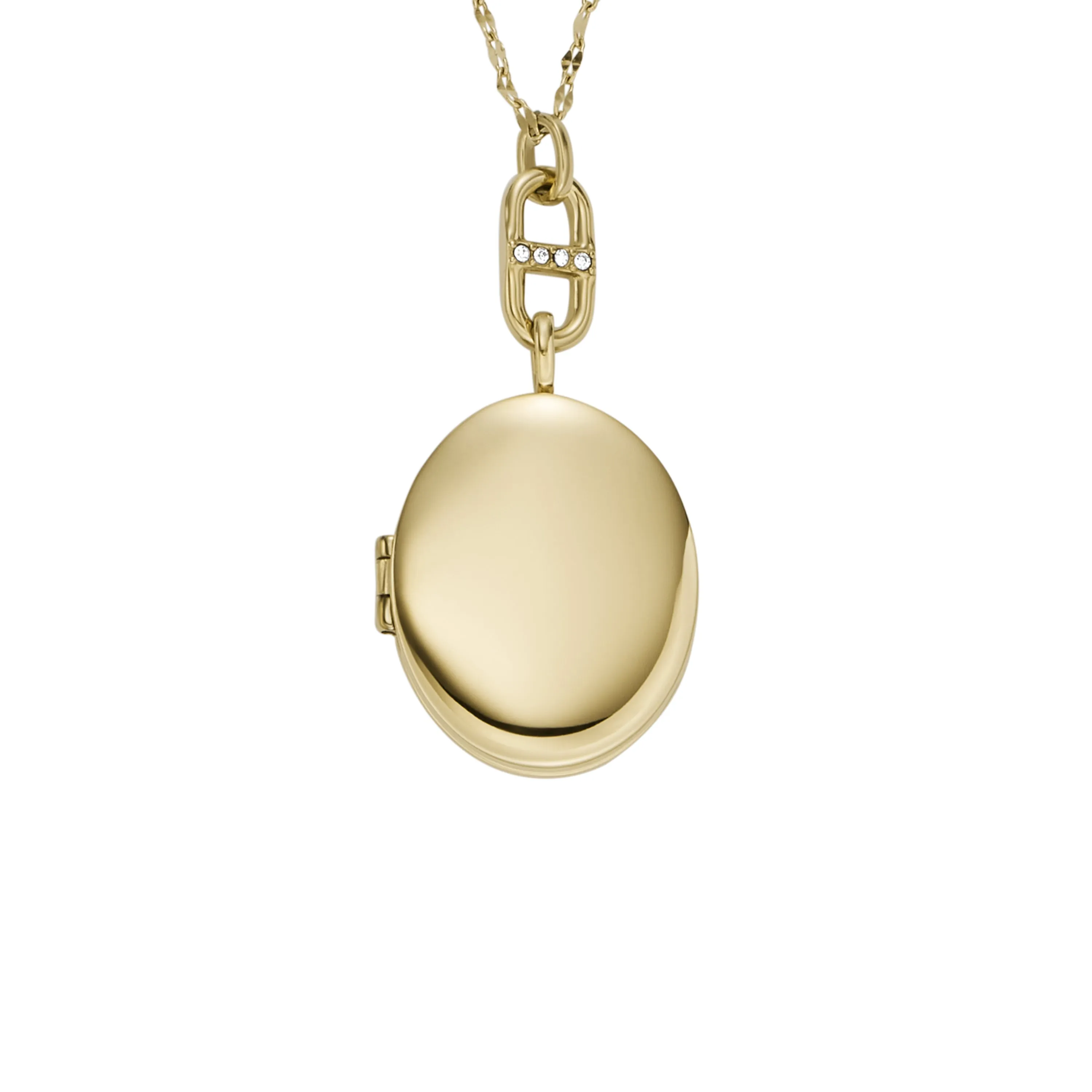 Locket Collection Gold-Tone Stainless Steel Chain Necklace