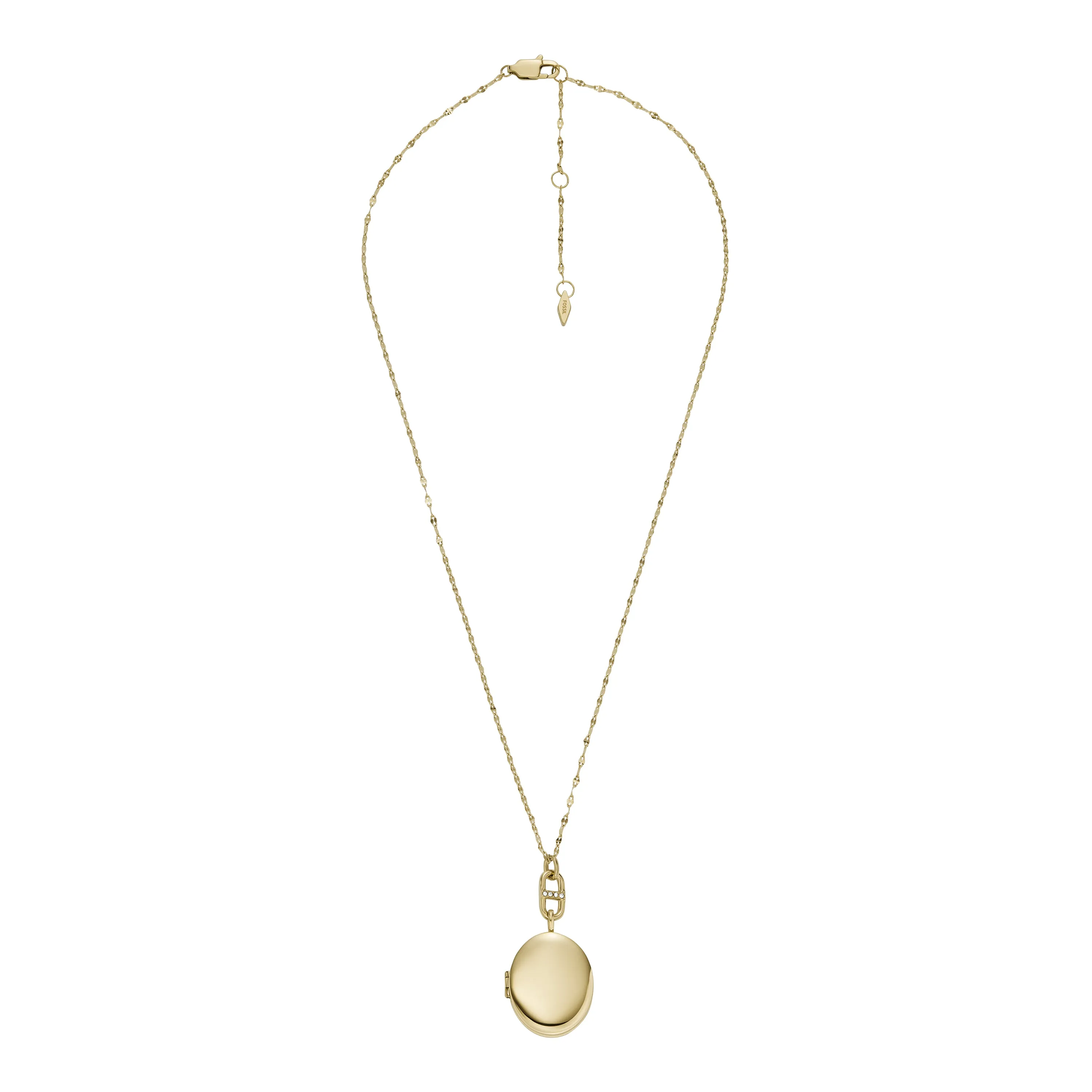 Locket Collection Gold-Tone Stainless Steel Chain Necklace