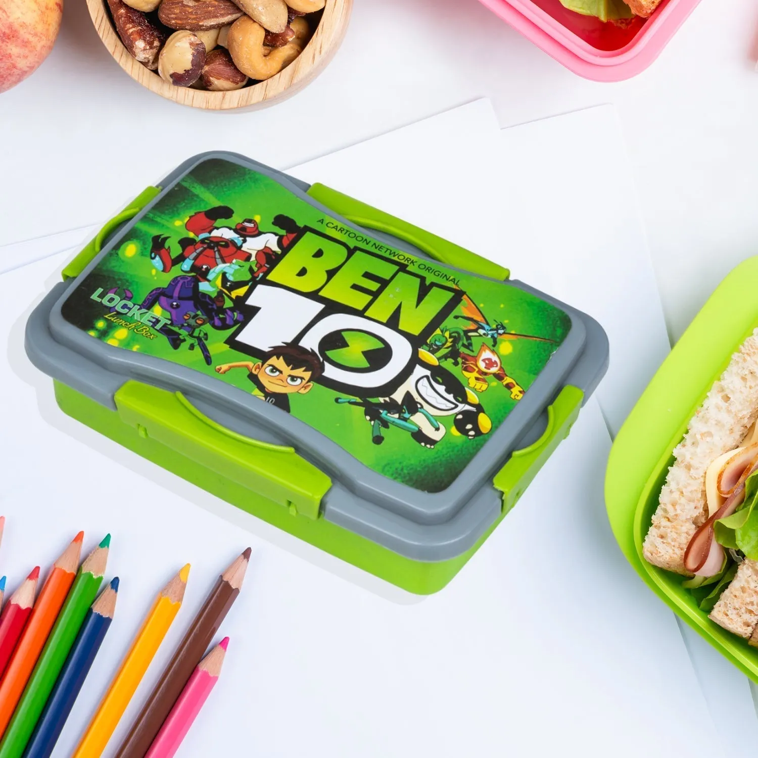 Locket Lunch Box Plastic High Quality Box For Kids School Customized Plastic Lunch Box for Girls & Boy