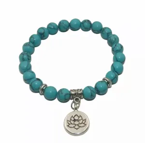 Lotus Bracelet: Lake blue turquoise