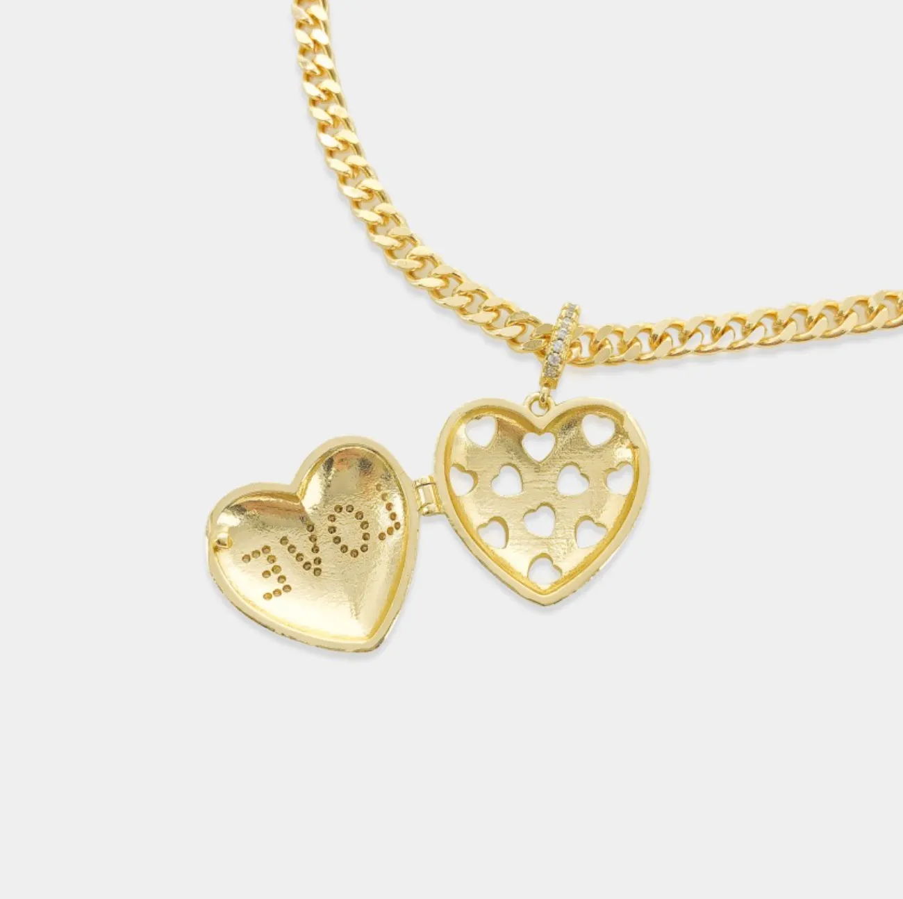 Love Locket on Curb Chain