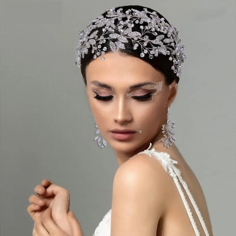 Luxury Bridal Hair Tiara Crystal Rhinestone Headband Wedding Hair Accessory