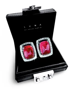 #LVNA2024 | Burmese Ruby Cabochon Gemstones Diamond Earrings 18kt