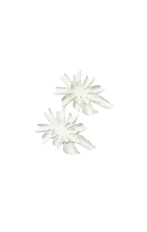 Matte Silver Flora Earrings