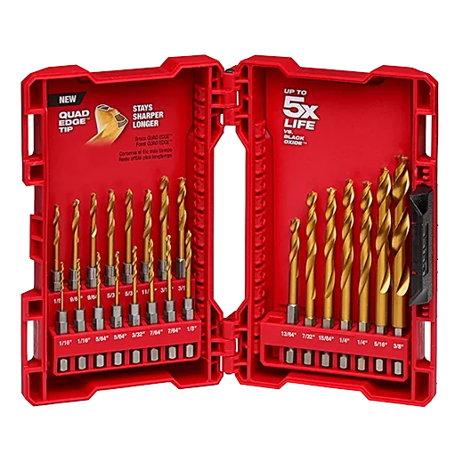 Milwaukee 48-89-4631 SHOCKWAVE™ RED HELIX™ 23pc Titanium Drill Bit Set