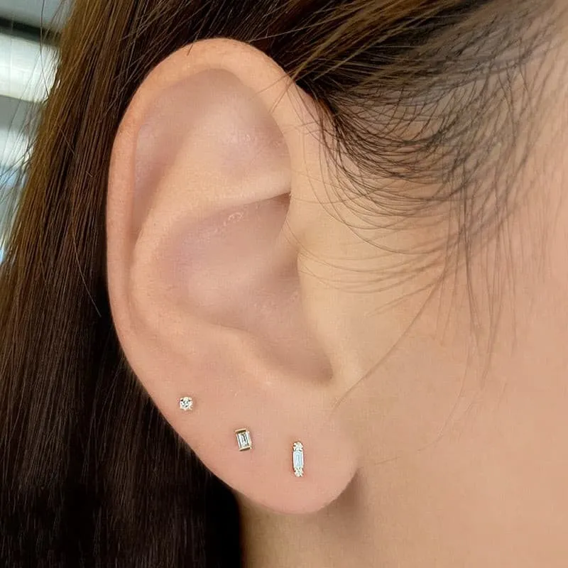 Mini Bar Diamond Earrings