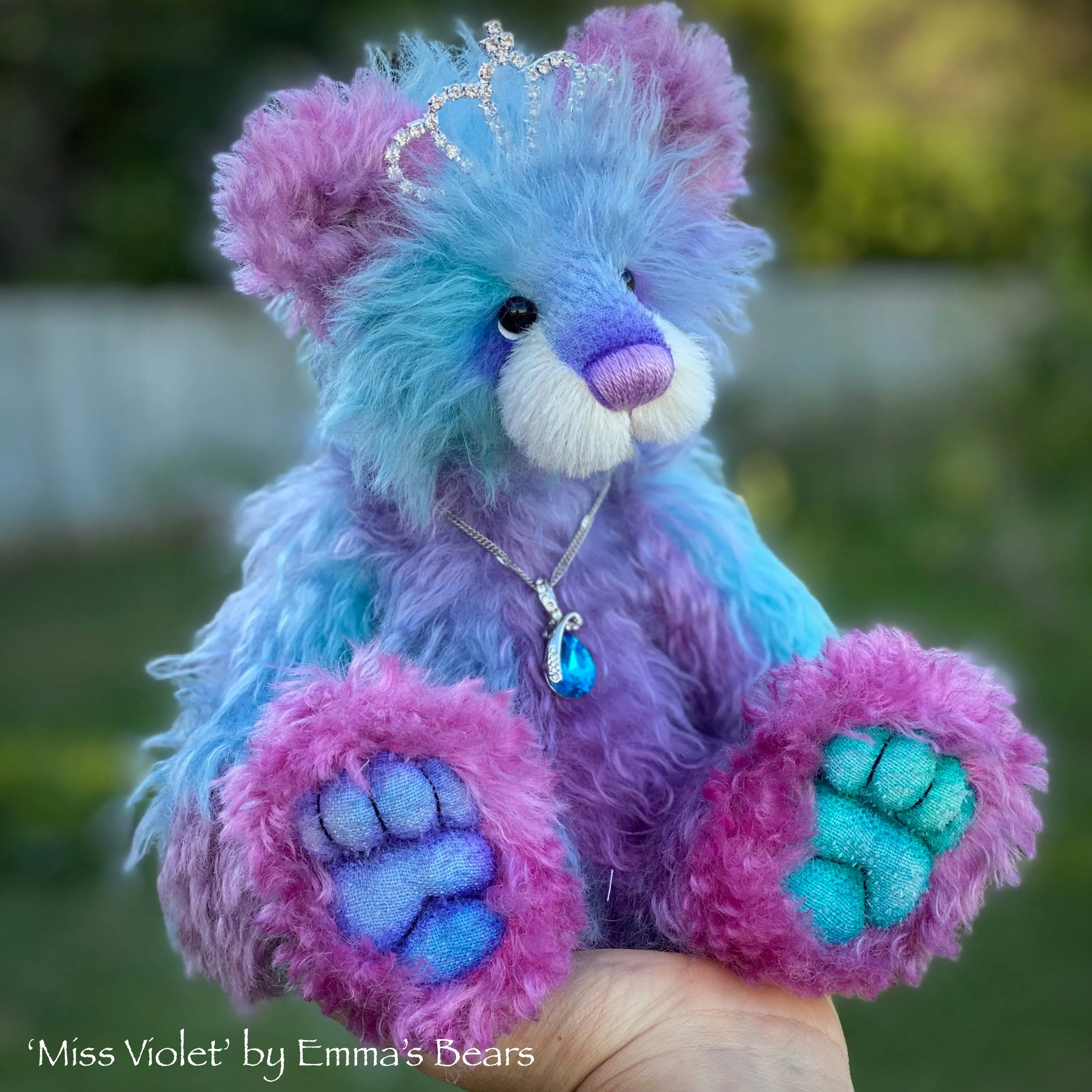 Miss Violet - 12" Mohair and Alpaca Artist Bear by Emma's Bears - OOAK