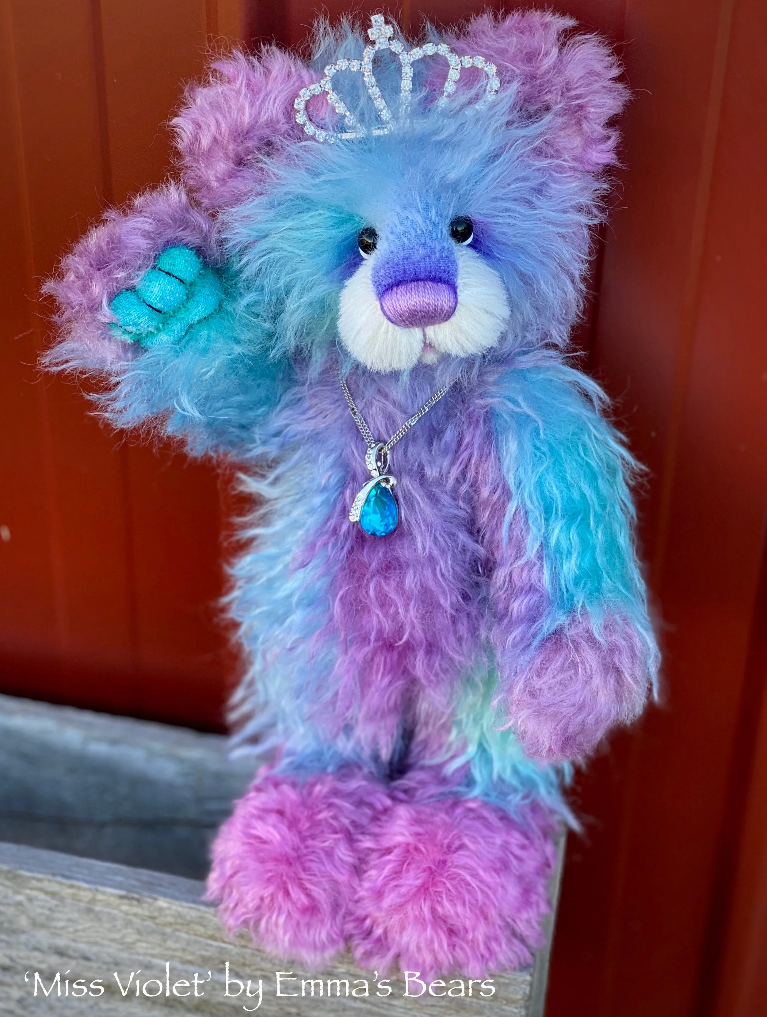 Miss Violet - 12" Mohair and Alpaca Artist Bear by Emma's Bears - OOAK