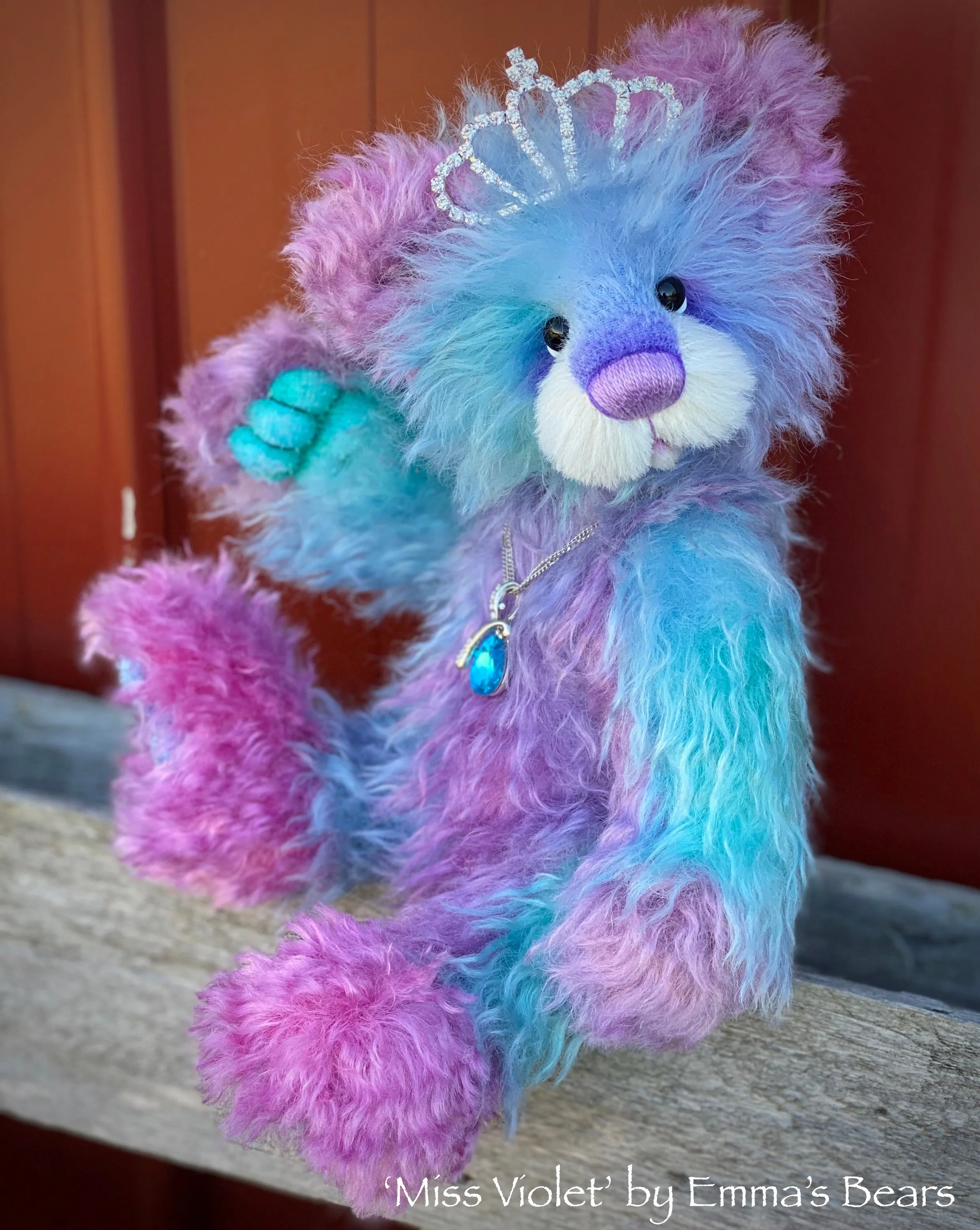 Miss Violet - 12" Mohair and Alpaca Artist Bear by Emma's Bears - OOAK