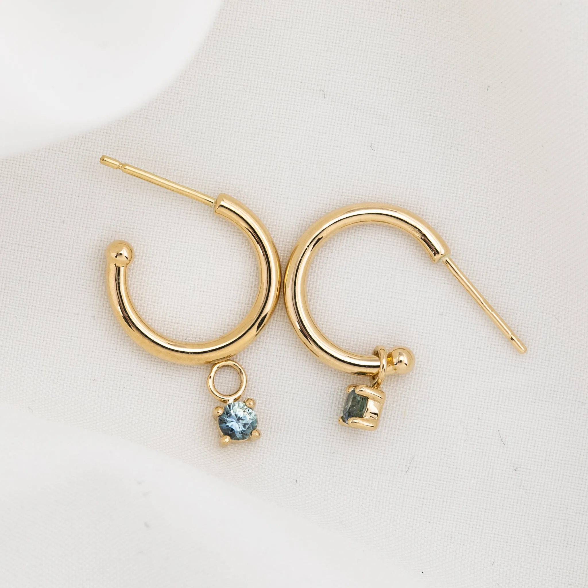 Montana Sapphire Hoop Earrings