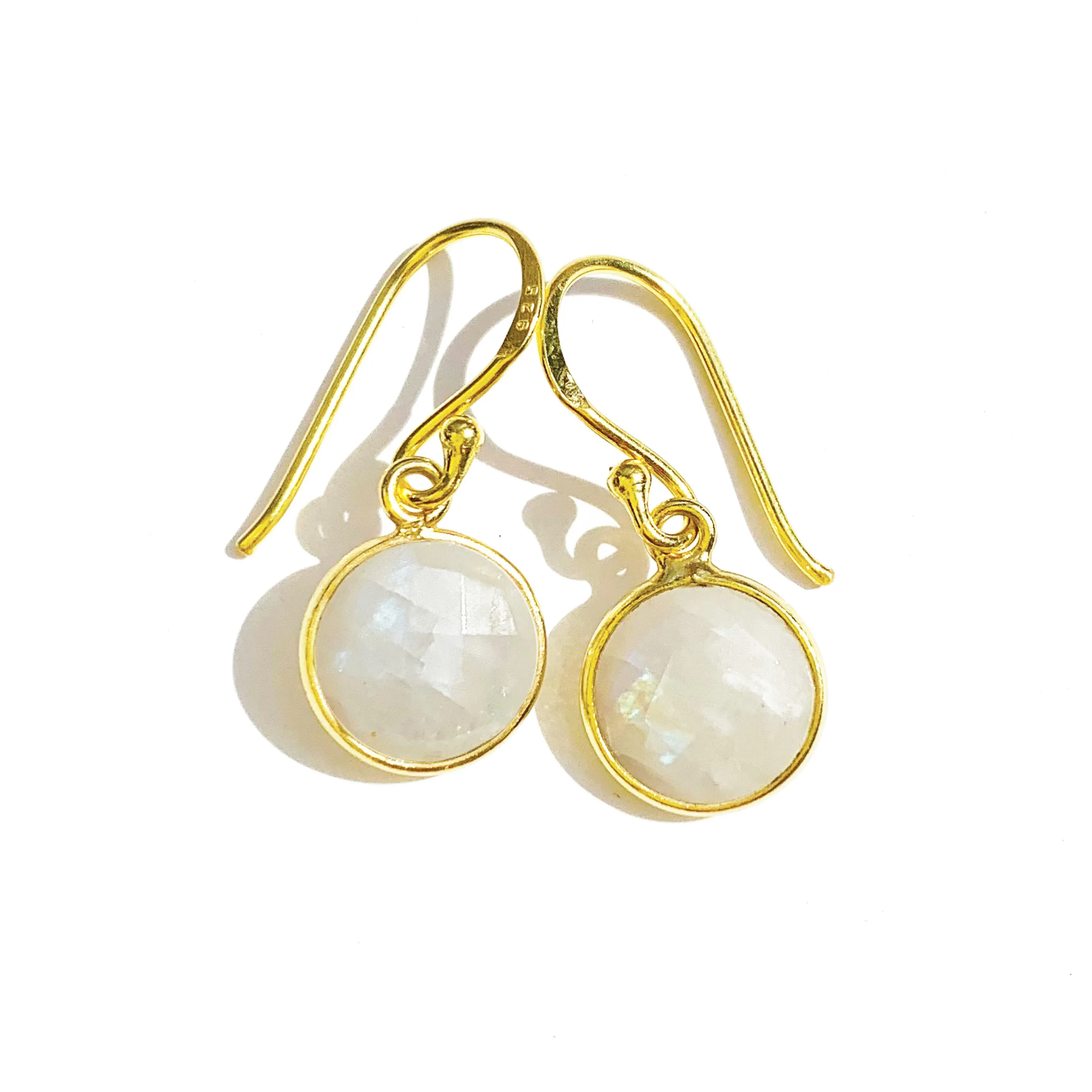 Moonstone Gold Earrings