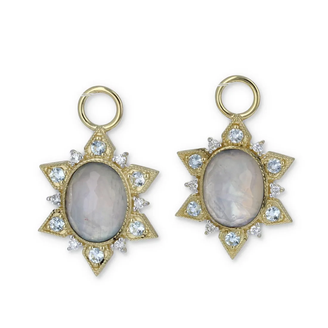 Moroccan Moonstone Starburst Earring Charms