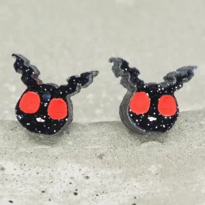 Mothman Glitter Stud Earrings