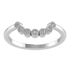 Mountz Collection Roman Arch Milgrain Tiara Wedding Band 14K White Gold