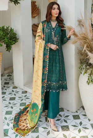 Noor by Saadia Asad Embroidered Prints Woolen Shawl Collection – D6-B-TIARA