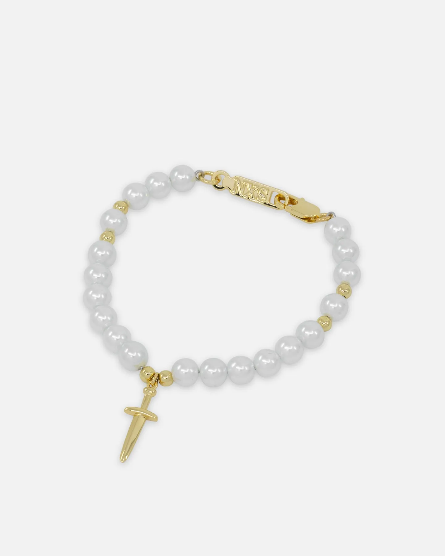 NXS Dagger Pearl Bracelet Pearl/Gold