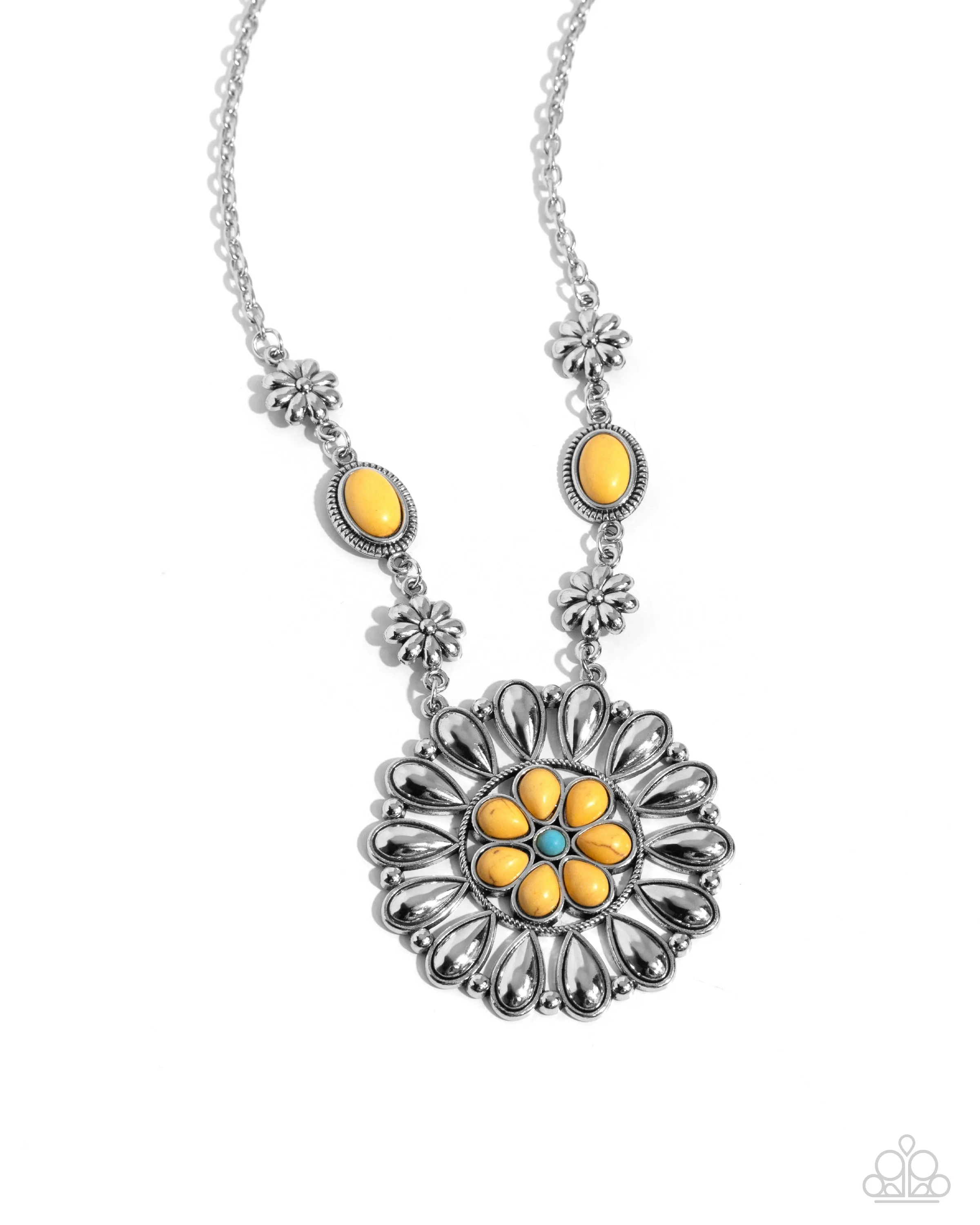 Ornate Opinion - Yellow Necklace - Paparazzi Accessories