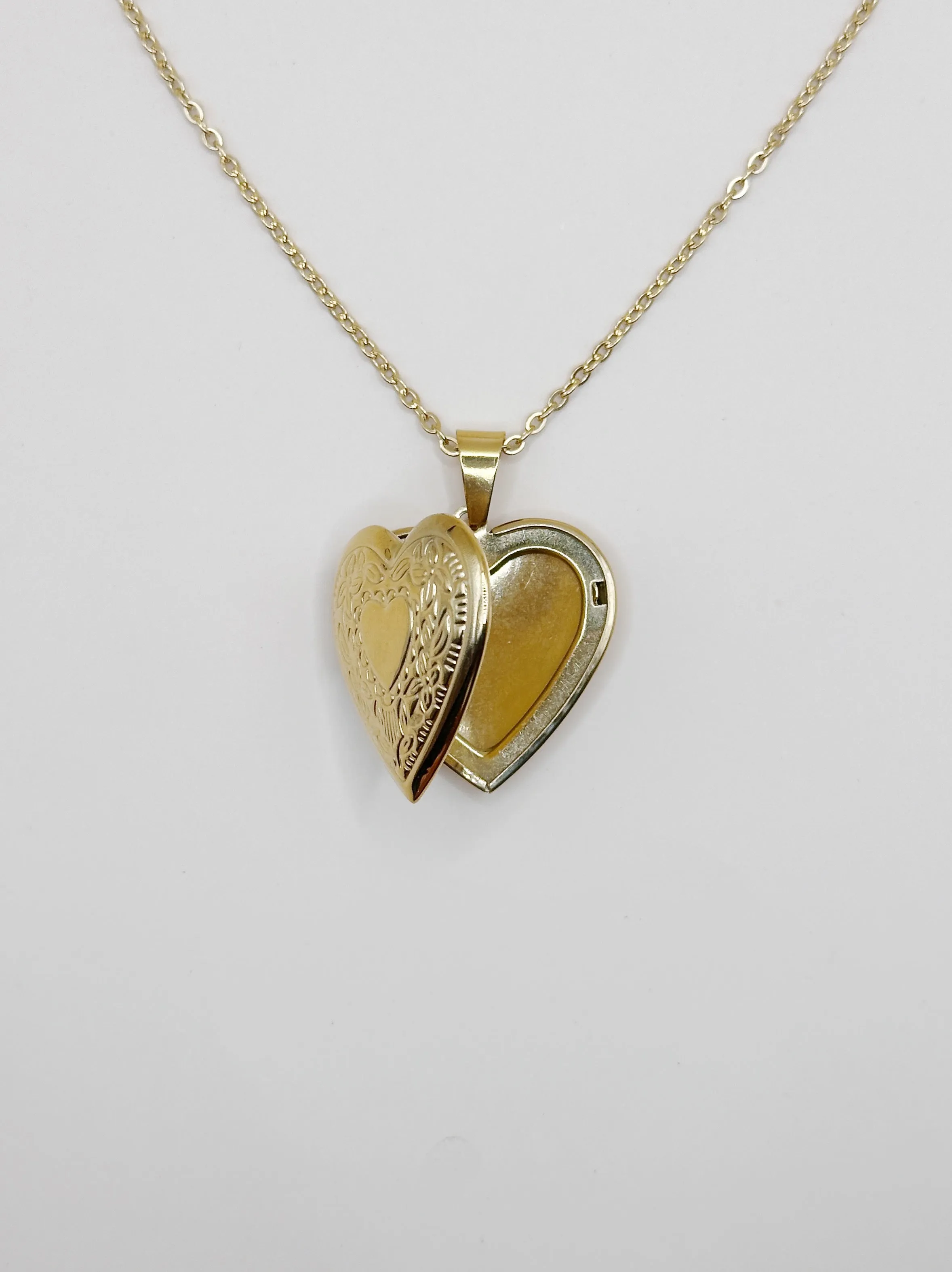 Petunia Heart Locket Necklace