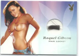 Playboy Centerfold Update 4 Raquel Gibson Hair Locket Insert Card