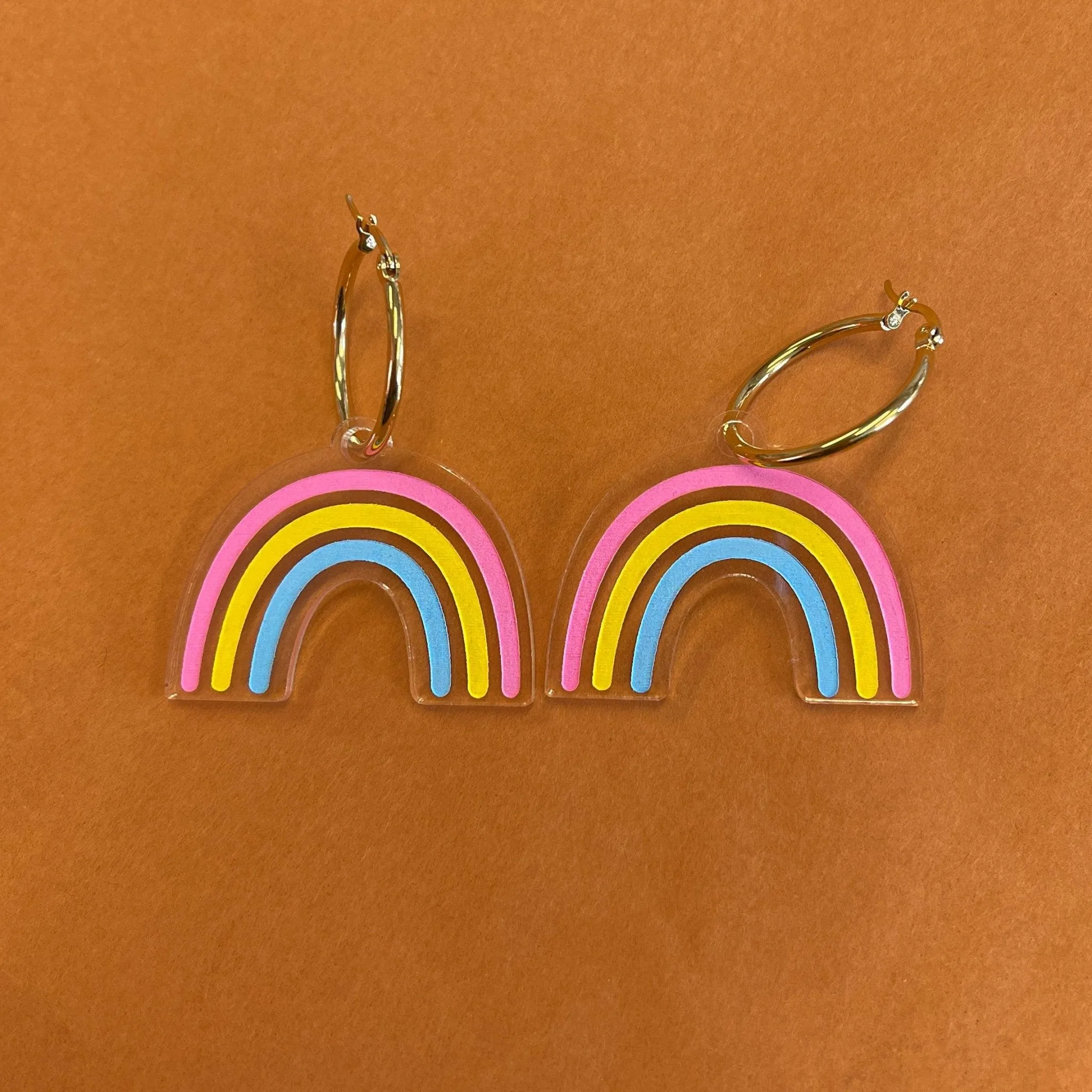 Pride Rainbows 🏳️‍🌈 - Pansexual Rainbow Hoop Earrings