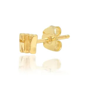 "NY" Stud Earrings (single)