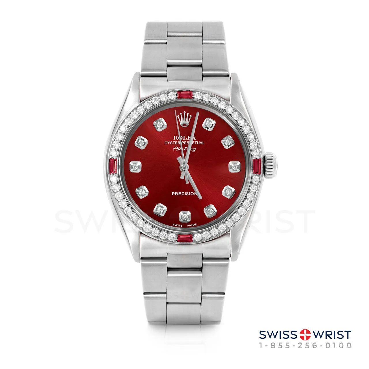 Rolex Air King 34mm | 5500-SS-RED-DIA-AM-4RBY-OYS