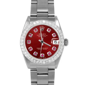 Rolex Datejust 31mm | 6827-SS-RED-RBY-AM-2CT-OYS