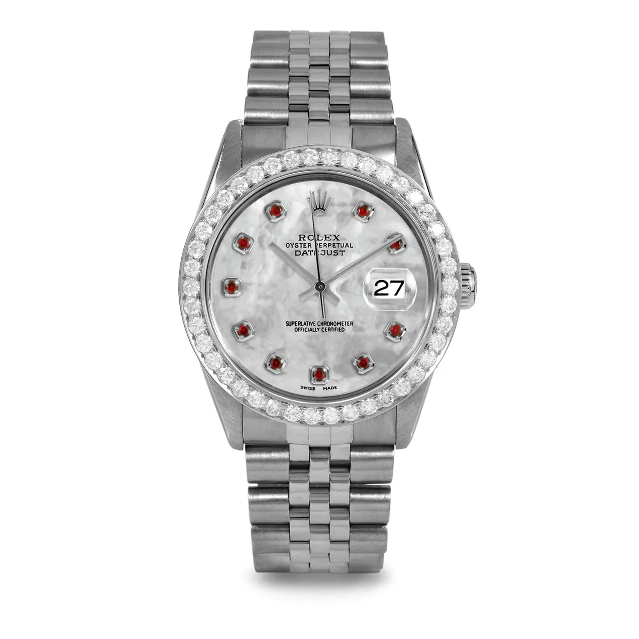 Rolex Datejust 36mm | 16014-WMOP-RBY-AM-25CT-JBL