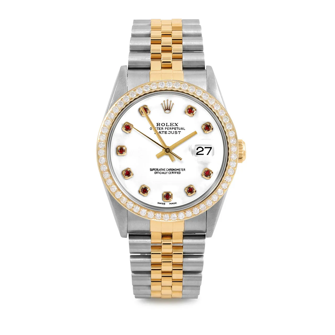 Rolex Datejust 36mm | 16233-WHT-RBY-AM-BDS-JBL